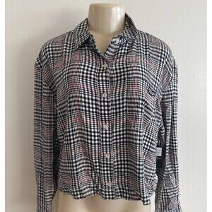 Volcom Plaid Flannel Shirt Womens Grunge Streetwear Skater Cabincore NWT S